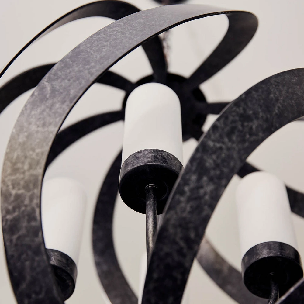 Suspension Blacksmith noire/blanche Ø 50,1 cm Design minimaliste