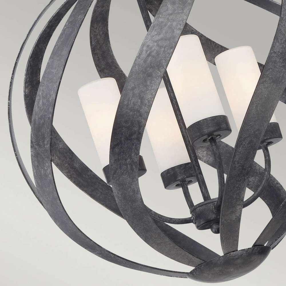 Suspension Blacksmith noire/blanche Ø 50,1 cm Design minimaliste