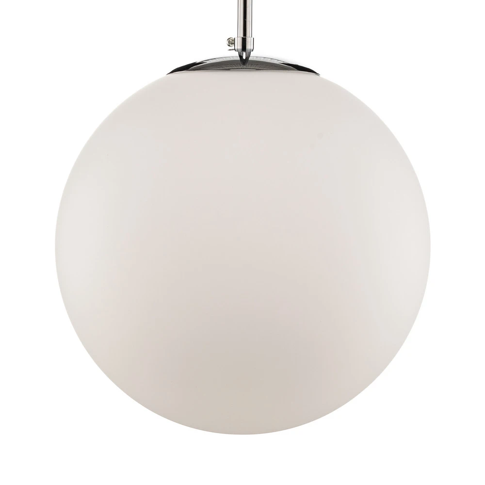 Suspension Bosso à 1 lampe, blanche/chromée 30 cm pour plafonds suspendus