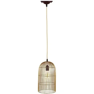 Suspension cage filaire 38 cm Cuivre | 4000K | lumière neutre