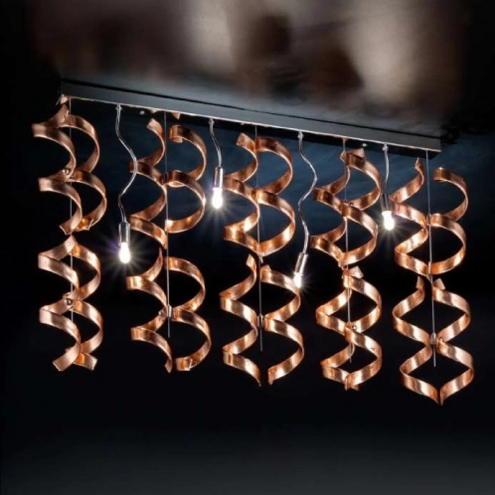 Suspension changeante CUIVRE ROUGE, plusieurs lampes