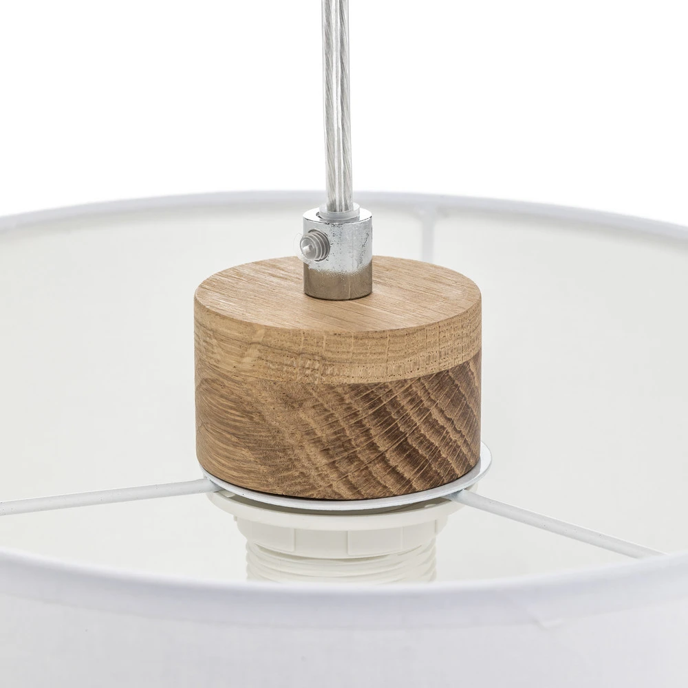 Suspension Corralee blanche à 3 lampes à fixation clip