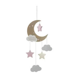 Suspension Enfant "Lune" 43cm Multicolore avec LED intégrée non remplaçable