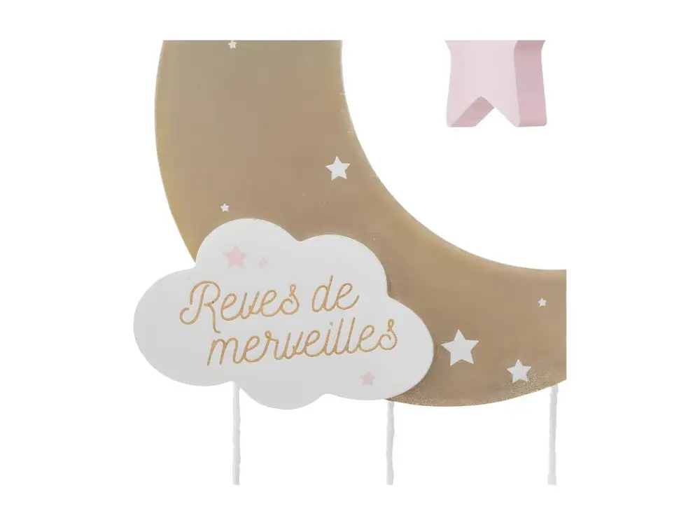 Suspension Enfant "Lune" 43cm Multicolore avec LED intégrée non remplaçable