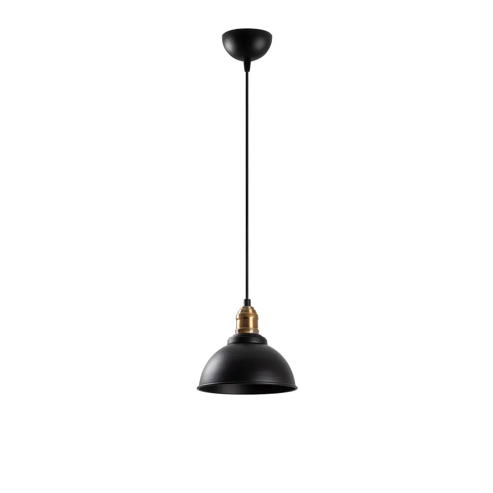 Suspension Escus Ø21cm Métal Noir et Or antique | Garantie 2 Ans