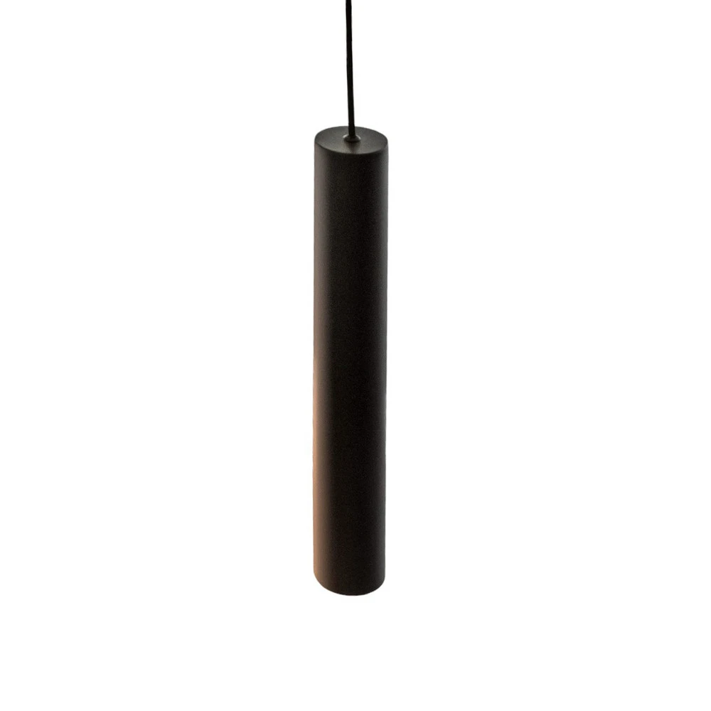 Suspension LED Look de forme allongée, noire Design minimaliste