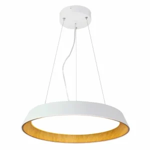 Suspension LED en métal et aluminium - D. 45 cm - Blanc et naturel - DERRY | 4000K | lumière neutre
