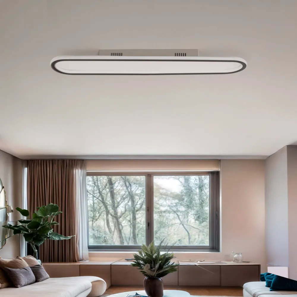 Suspension LED Renoir 35W en aluminium noir pour plafond avec fixation réglable