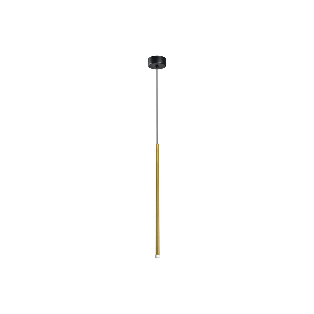 Suspension LED Zenia, doré, à 1 lampe avec fixation réglable