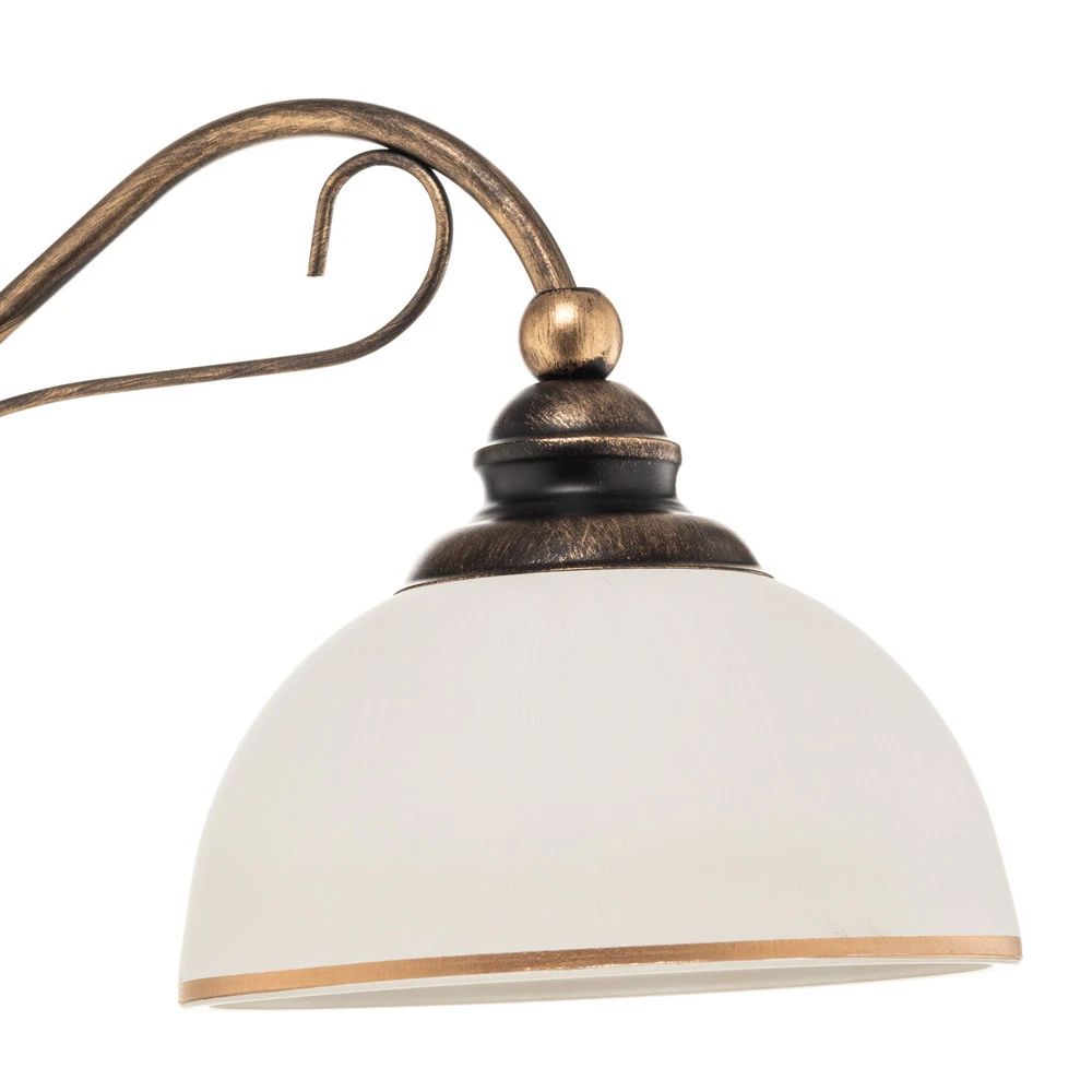 Suspension linéaire Casale à 3 lampes, allongé. 74 cm avec fixation réglable