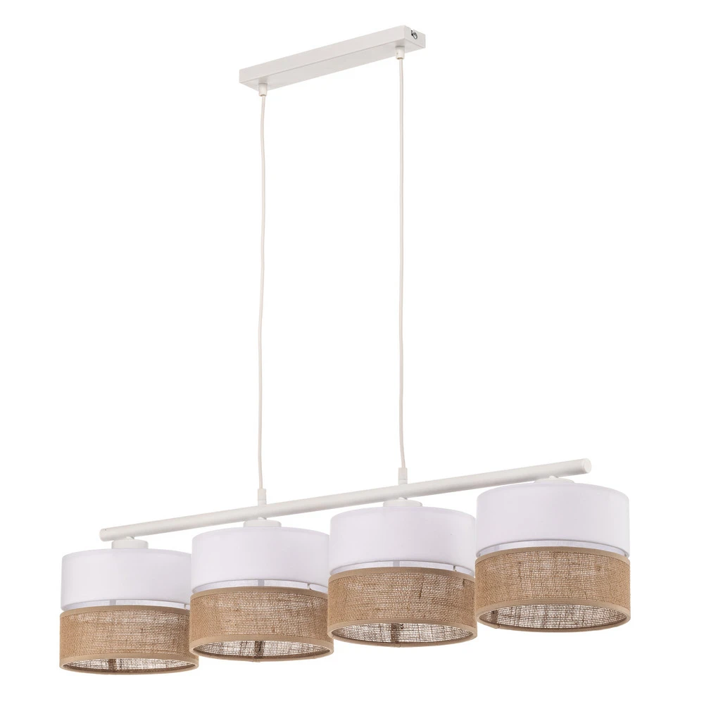 Suspension Linobianco, linéaire, à quatre lampes pour entrée et couloir