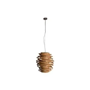 Suspension lumineuse Kubu DutchBone - Suspension lumineuse en rotin avec LED intégrée non remplaçable