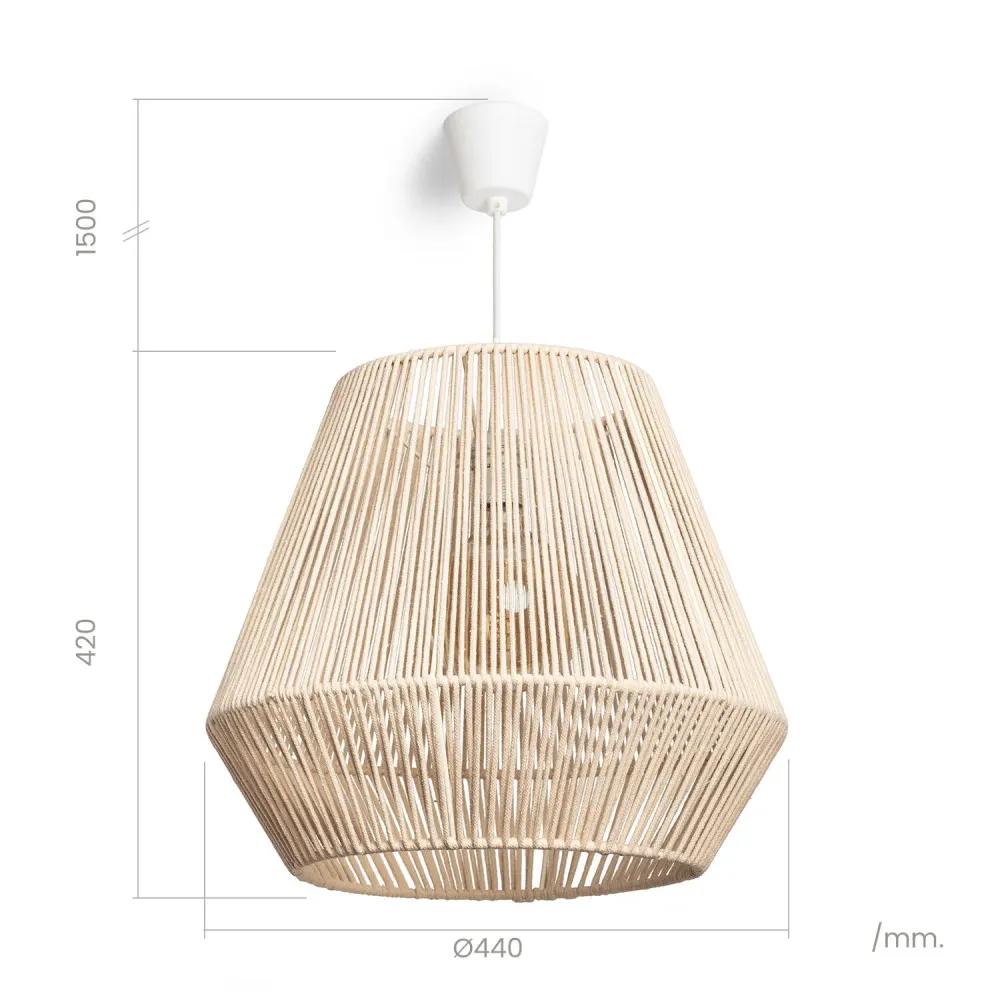 Suspension lumineuse à LED avec câble modèle Diantha avec LED intégrée non remplaçable