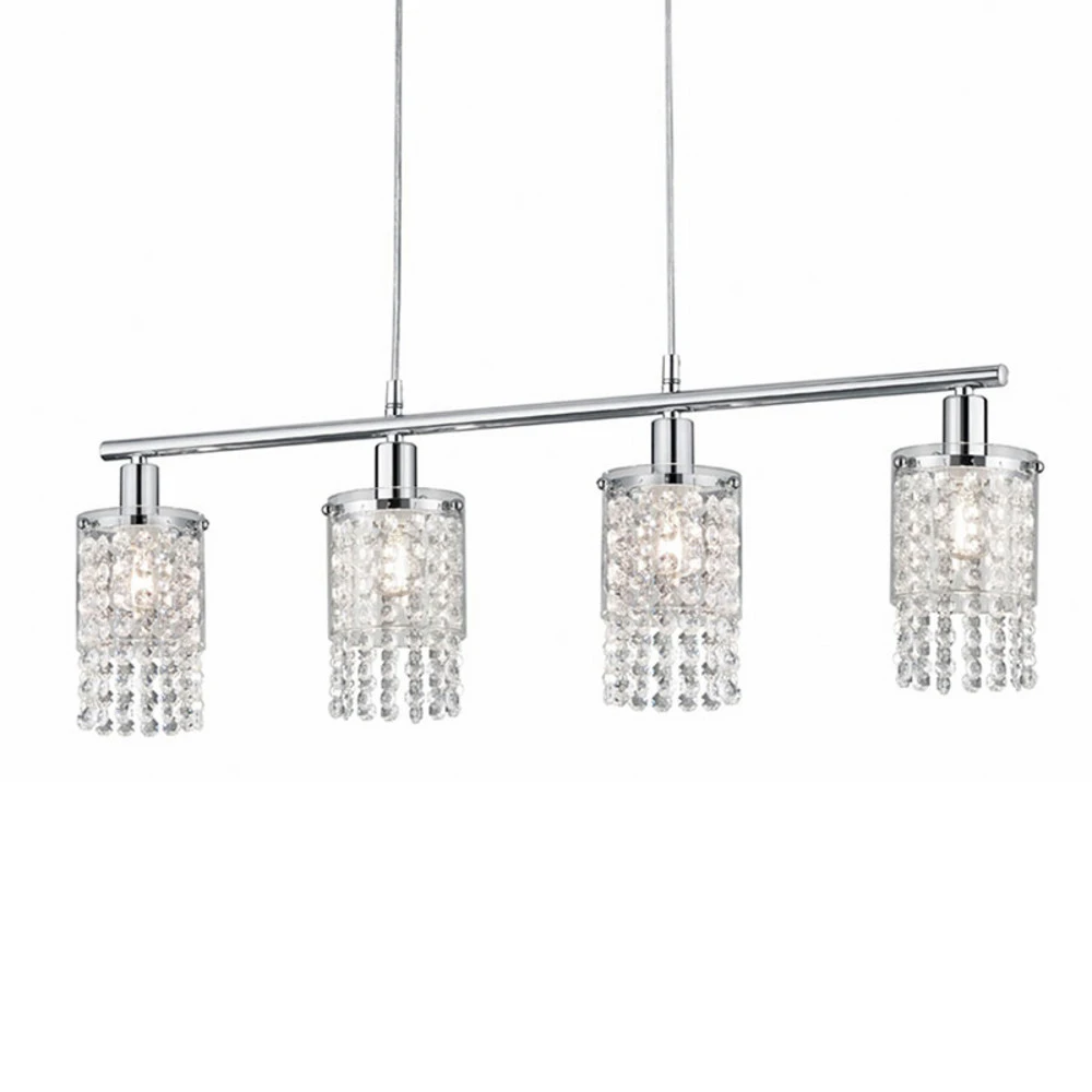 Suspension Posh avec pendentif, à 4 lampes en acrylique dépoli