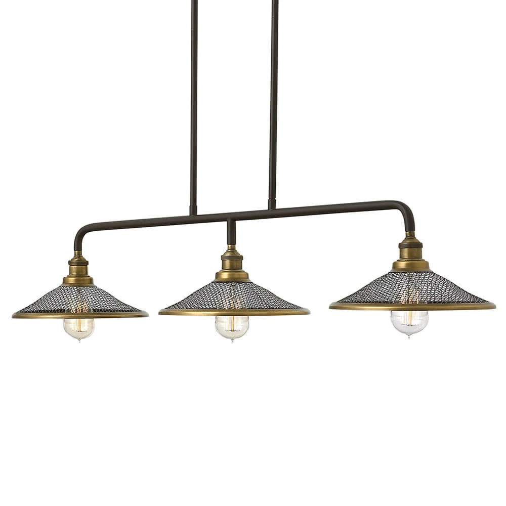 Suspension Rigby à trois lampes avec LED intégrée non remplaçable