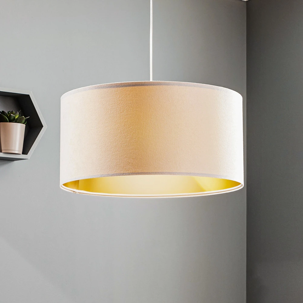 Suspension Salina, blanc/or Ø 50cm (Carré 30x30cm)