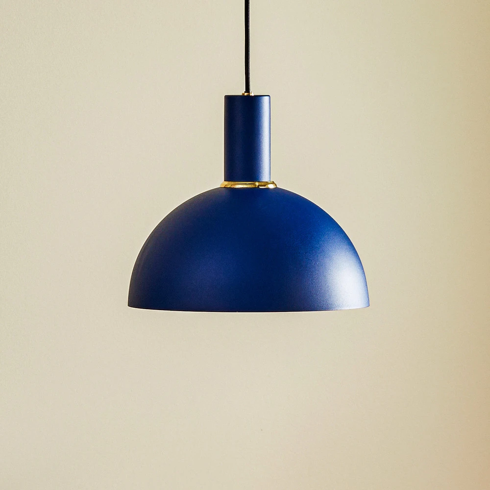 Suspension Selma, à 1 lampe, bleue, Ø 28 cm | 4000K | lumière neutre