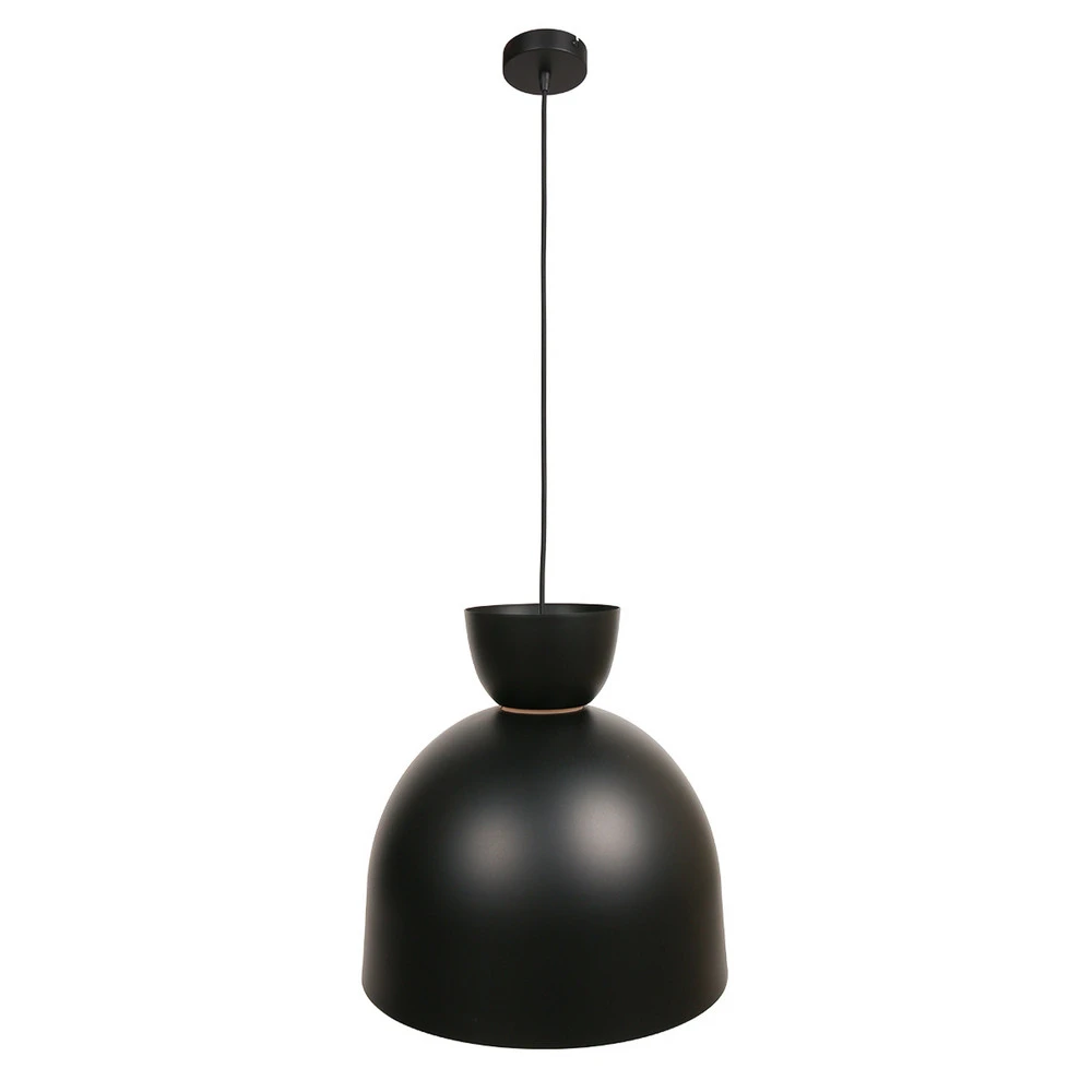Suspension Skandina 3683ZW, noir, métal, Ø 36,5 cm pour entrée et couloir