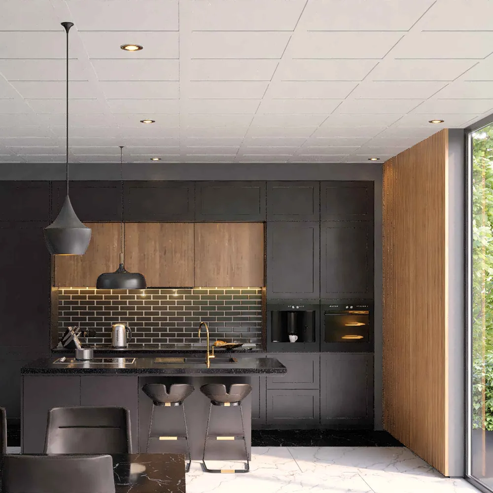 Tuiles pour plafond suspendu Embassy, 24'' x 24'' (4 unités) à fixation clip