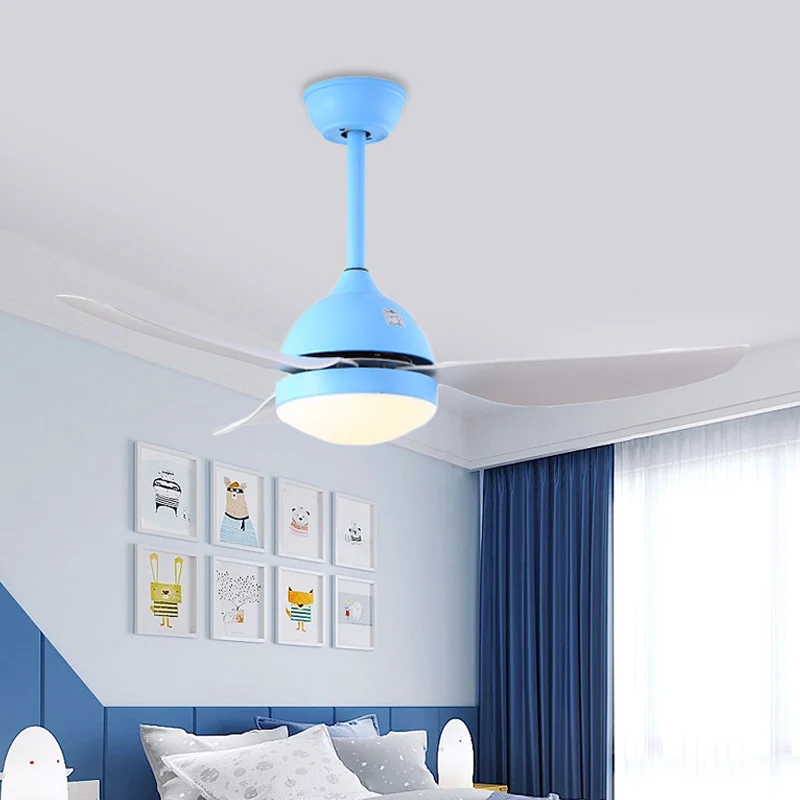 Ventilateur suspendu en métal de 42 pouces de généreux, lampe semi-encastrée à LED blanc/bleu moderniste avec 3 pales