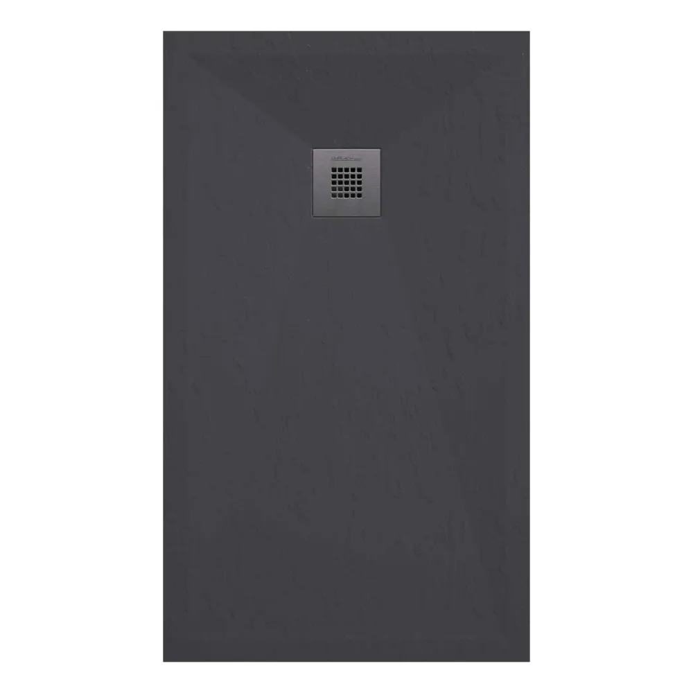 Plateau de douche en résine modèle Plus 70x100cm anthracite ardoise