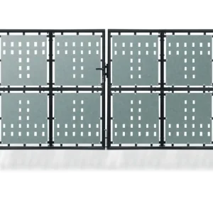 Portail basique de clôture Noir 300x225
