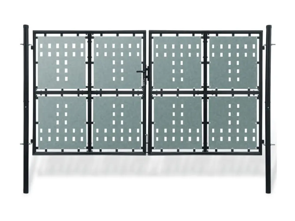 Portail basique de clôture Noir 300x225