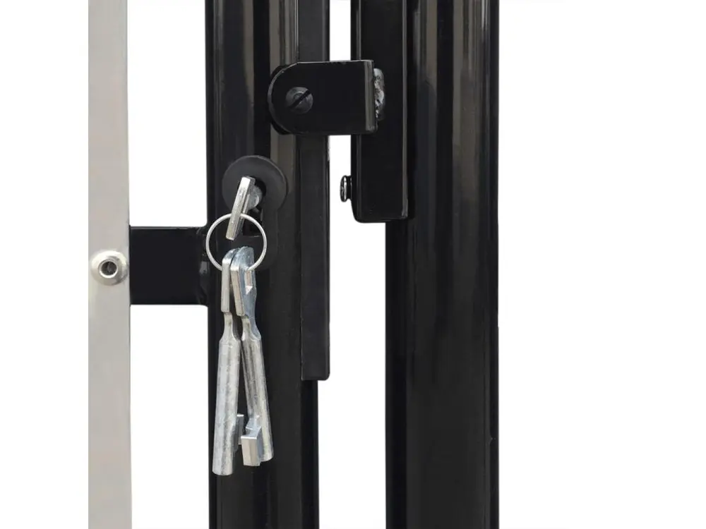 Portail basique de clôture Noir 300x225
