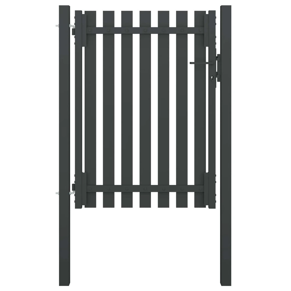 Portail de clôture de jardin acier 1x1,7 m anthracite