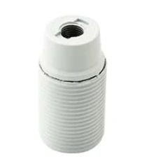 PORTALAMPADE RESINA TERMOINDURENTE BIANCO E14 FORO FILETTATO M10X1 0194