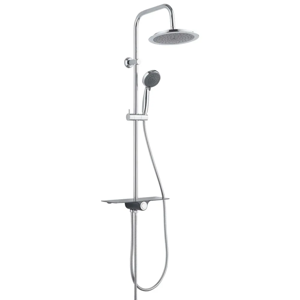 SCHÜTTE Ensemble douche au-dessus de tête AQUASTAR anthracite-chrome pour Salle de Bain