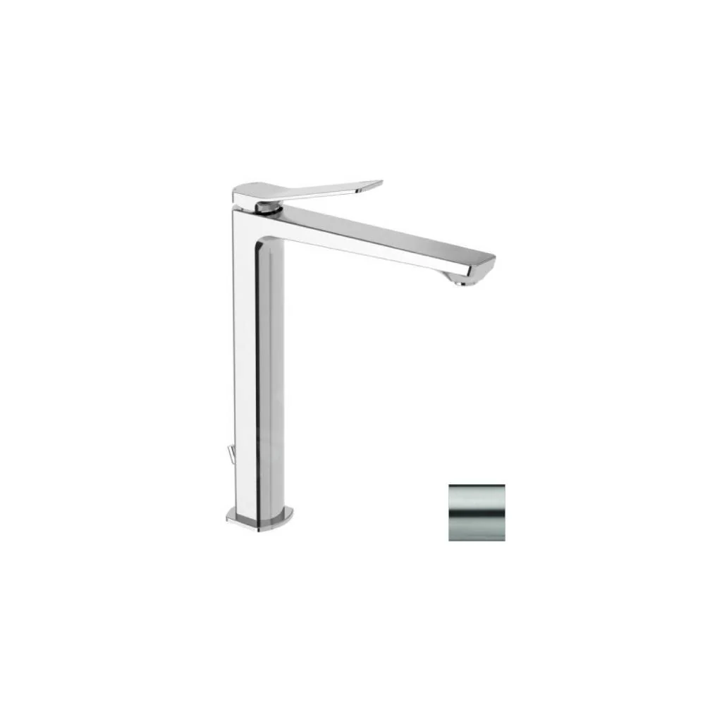 Mitigeur de lavabo avec système de vidage série Tilt modèle TI085ST aspect acier Paffoni avec garantie 5 ans
