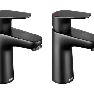 2PCS Cecipa max Robinet de Lavabo Noir Pour Salle de Bain, Robinet de Lavabo économie d'eau, Mitigeur de Lavabo à Poignée...