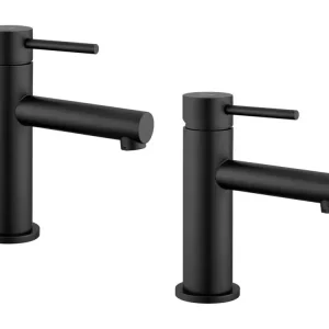 Cecipa max 2PCS Robinet pour Lavabo Noir, Robinet pour Lavabo de Salle de Bain, Mitigeur pour Lavabo de Salle de Bain, Eau...