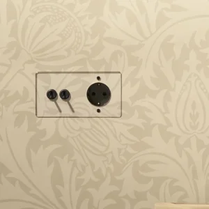 Kew Kipphebel 2x & SchuKo-Modul (Typ F) 1x Zweifachrahmen - Translucide + Bronze | Schwarz Regular