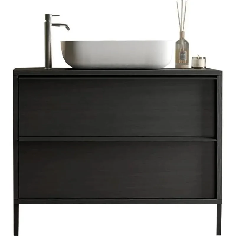 Meuble salle de bain sur pieds ARREDOBAGNO CAMPANELLI 2 tiroirs + vasque à poser 92cm