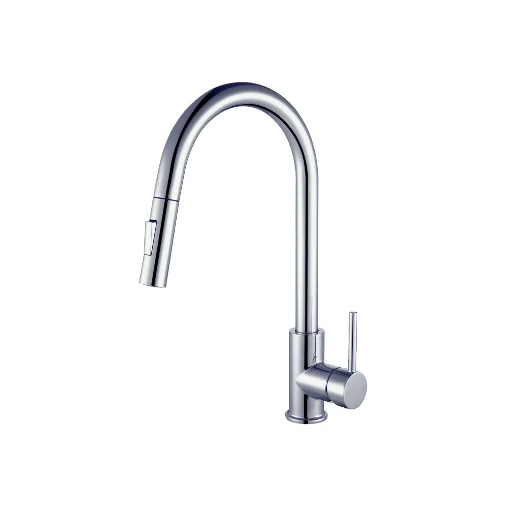 Robinet de cuisine avec bec rétractable à jumeau jet MONROE-C, chrome