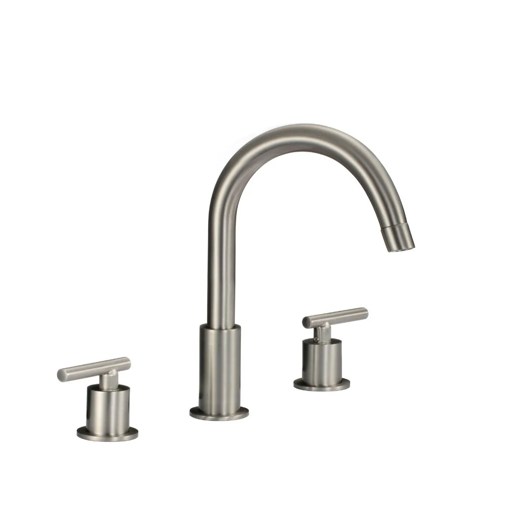 Robinet de lavabo à deux poignées Nortrends de 8 po, nickel brossé