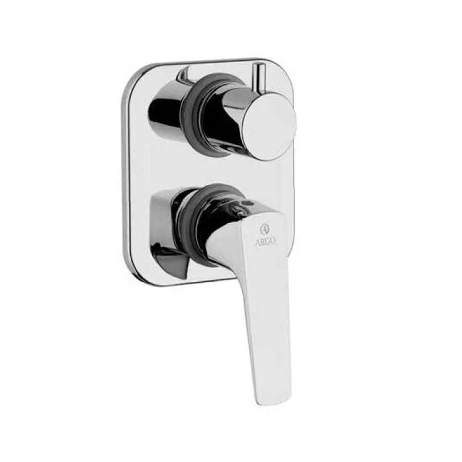 Robinet mitigeur monocommande pour douche avec déviateur rotatif à 2 sorties chromé collection Bloom de Argo Rubinetterie