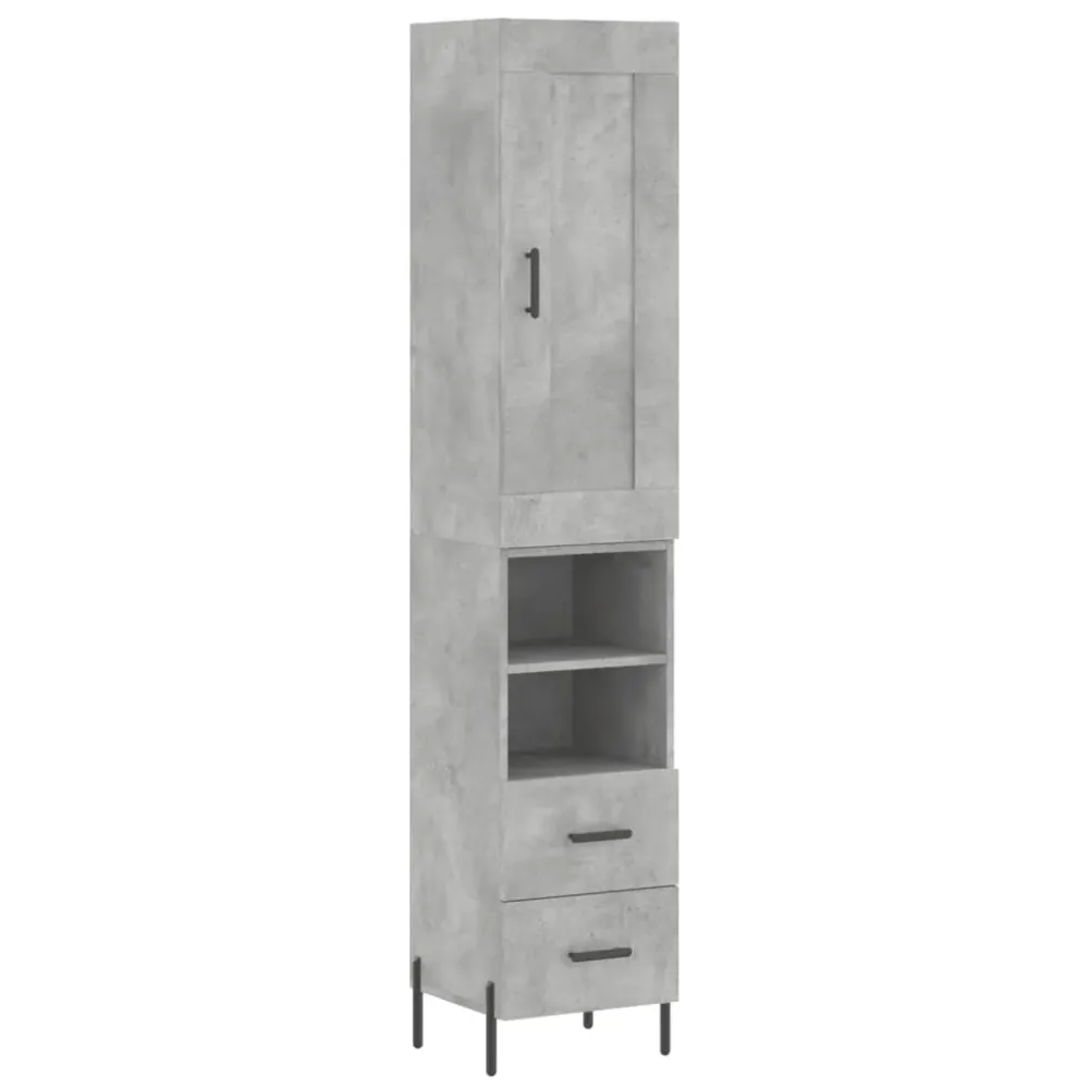 Buffet bahut commode armoire meuble de rangement organisateur cuisine salle de séjour salon haut 34,5 x 34 x 180 cm bois d...
