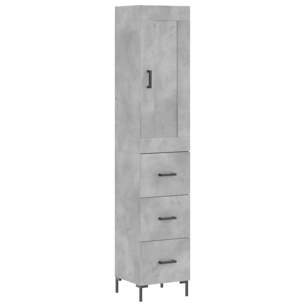 Buffet bahut commode armoire meuble de rangement organisateur cuisine salle de séjour salon haut 34,5 x 34 x 180 cm bois d...