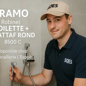 FRAMO Robinet TOILETTE + SHATTAF ROND 8500 C - Robinetterie Italienne Conventionnel