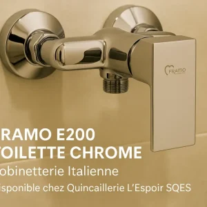 Mitigeur Toilette Acier chromé FRAMO E200 - Robinetterie Italienne Premium pour Salle de Bain Familiale