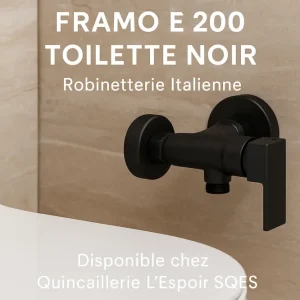 Mitigeur Toilette Noir FRAMO E200 - Robinetterie Italienne D'exception