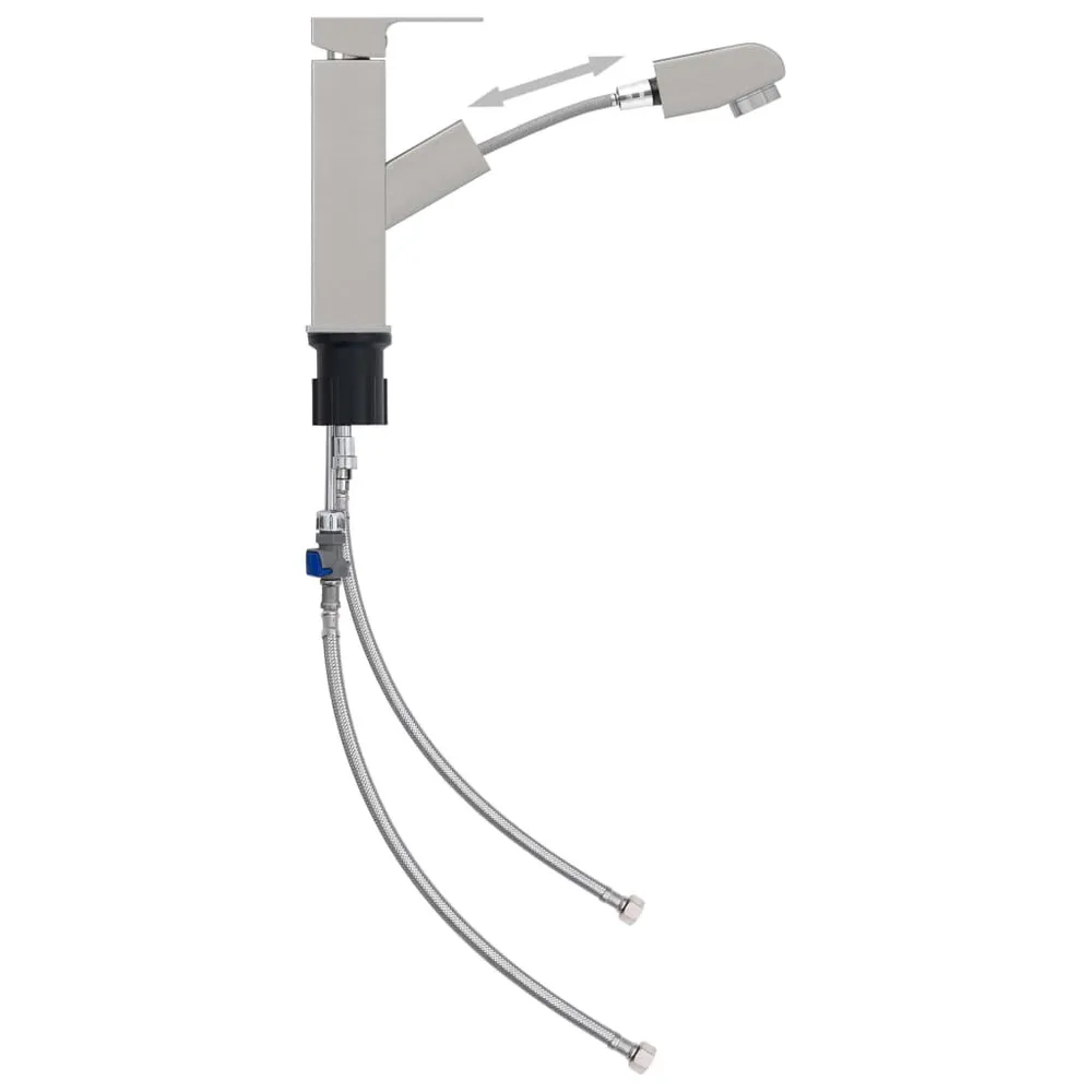 Robinet cascade Robinet de lavabo rétractable de bain Argenté 157x172 mm