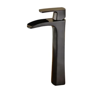 Robinet de salle de bains Mitigeur lavabo de haut Bronzé huile Noir cascade robinet d'évier