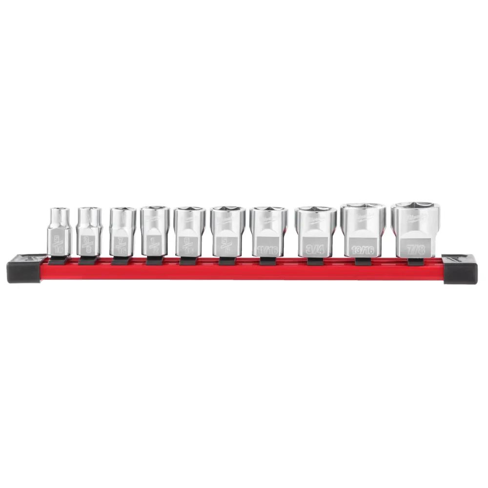 Milwaukee coffret de douilles 3/8” SAE (10 pièces)