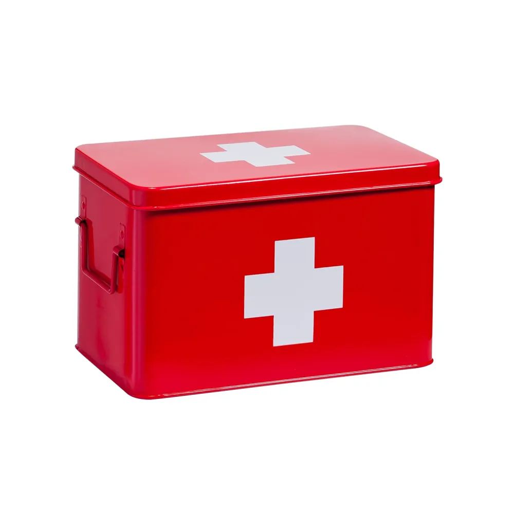 Cassetta Pronto Soccorso Metallo Rossa pour Véhicule de Société