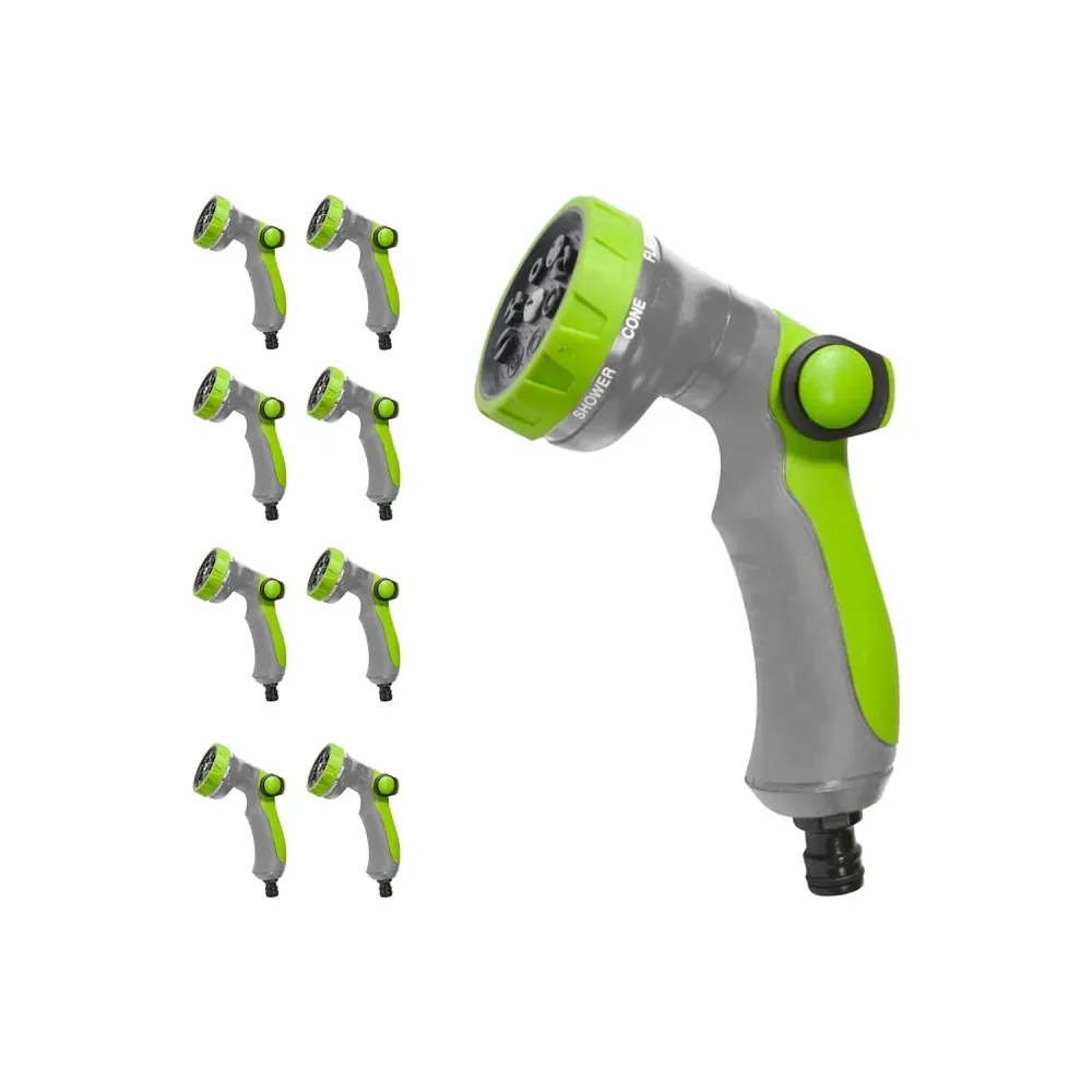 Raccord à compression Set Irrigazione Pistola 8 Getti Regolabili Con Innesto Tubo E Rubinetto E 2 Raccordi