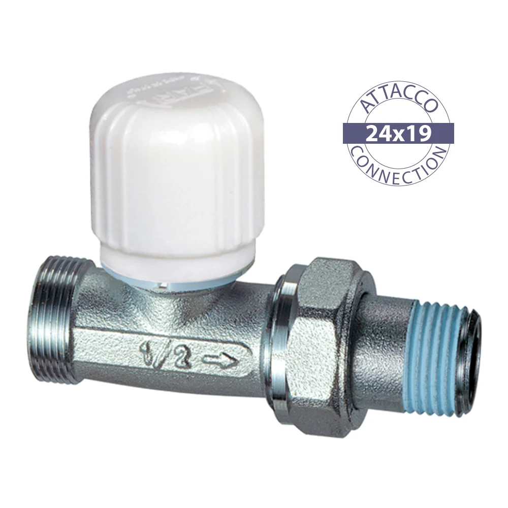 Tuyau d'évacuation Valvola Diritta Termostatizzabile Per Tubo Rame, Plastica E Multistrato Far 3/8" - 24X19